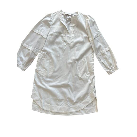 Jeune Otte White Cotton Shift Dress Women’s Small Made in USA Minimalist $358 - Picture 4 of 9